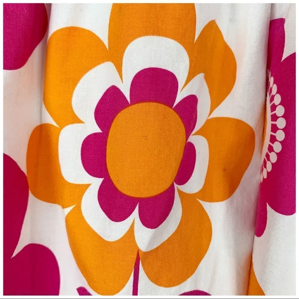 RARE EDITIONS Pink/White Floral Print Cotton Dress‎